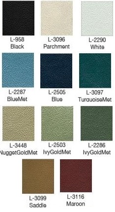 1968 68 Mustang Standard Door Panel Color Options