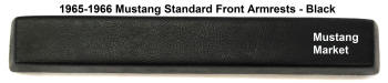 1965 65 1966 66 Mustang Armrests Black