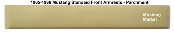 1965 65 1966 66 Mustang Armrests Parchment